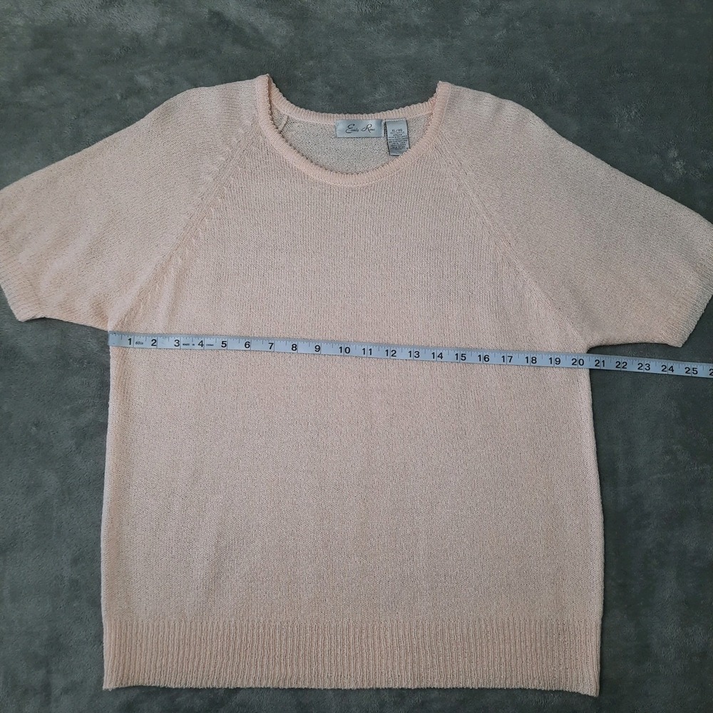 Vintage 90s Sweater Pink Womens Large Cottagecore Academia Old Money Grandmacore - Picture 8 of 9